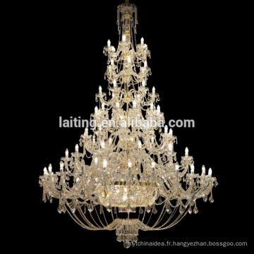 Zhongshan guzhen grand lustre en cristal argenté